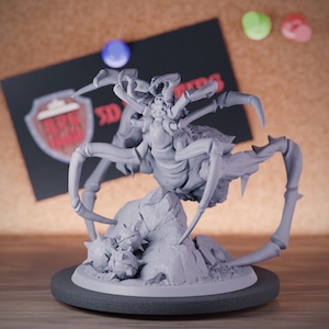 Monstruo en miniatura de araña gigante, bestia, minijuego de mazmorras y dragones, miniatura de juego de rol, DnD, pintura, Pathfinder 5e, DnD/LoP