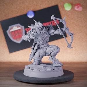 Dragonborn Ranger Miniature Bowman Hunter Dungeons and Dragons Mini RPG Tabletop Miniature DnD Painting Pathfinder 5e DnD | CnP