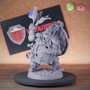 Chef ogro Miniatura Orco Monstruo Dungeons and Dragons Mini RPG Miniatura de mesa DnD Pintura Pathfinder 5e DnD / CnP