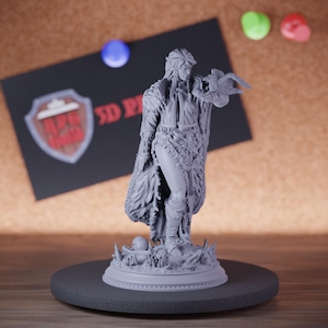 Female Half-Orc Miniature Driud Mini Dungeons and Dragons Mini RPG Tabletop Miniature DnD Painting Pathfinder 5e DnD | DmS