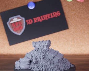 Dragon Treasure Pile Miniature Dungeon Loot Mini Dungeons and Dragons RPG Tabletop Miniature DnD Painting Pathfinder 5e DnD | Cnp