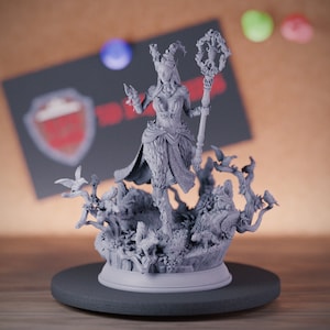 Elf Druid Miniature Female Satyr Dungeons and Dragons Mini RPG Tabletop Miniature DnD Painting Pathfinder 5e DnD | DmS