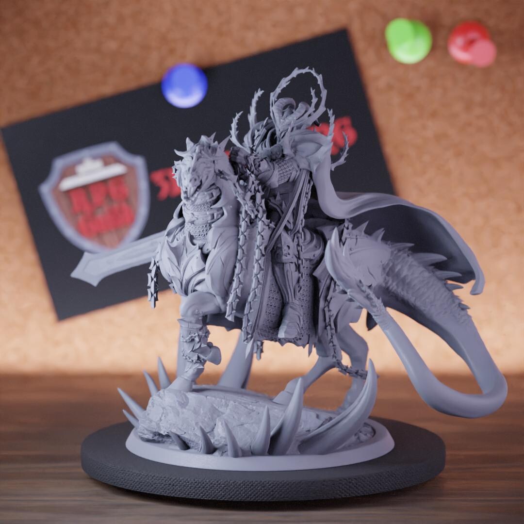 Demon Warhorse Miniature Hells Rider Mini Dungeons and Dragons Mini RPG ...