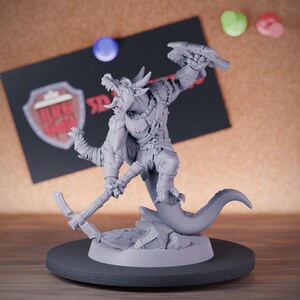 Mini-figurine de mineur kobold gardien de dragon pour Donjons et Dragons (JDR) - Peinture pour Pathfinder 5e DnD | AG