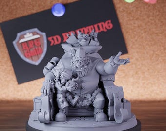 Santa Claus Orc Miniature Christmas Monster Mini Dungeons and Dragons RPG Tabletop Miniature DnD Painting Pathfinder 5e DnD | Cnp
