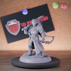 High Elf Ranger Miniature Half-Elf Hunter Mini DnD Dungeons and Dragons Mini RPG Tabletop Miniature DnD Painting Pathfinder 5e DnD | AG