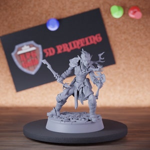 Elf Forest Guard Miniature Ranger Miniature Dungeons and Dragons Mini RPG Tabletop Miniature DnD Painting Pathfinder 5e DnD | CnP