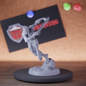 Ghoul Undead Zombie Miniature Attacking Mini Dungeons and Dragons Mini RPG Tabletop Miniature DnD Painting Pathfinder 5e DnD | Lop