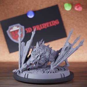 Winged Demon Beast Miniature Vampire Boss Mini Dungeons and Dragons RPG Tabletop Miniature DnD Painting Pathfinder 5e DnD | CnP