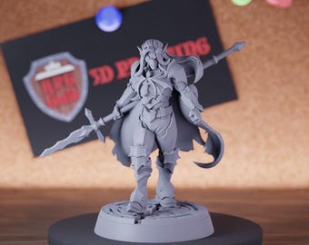 Jefe vampiro, luchador en miniatura, minijuego de rol de mazmorras y dragones, miniatura de mesa, DnD, pintura, Pathfinder 5e, DnD/CnP