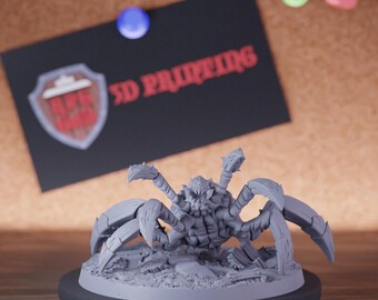 Giant Spider Miniature Beast Monster Dungeons and Dragons Mini RPG Tabletop Miniature DnD Painting Pathfinder 5e DnD | CnP