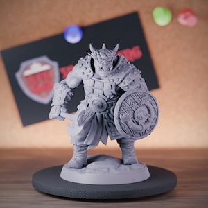 Orc Warrior Miniature Fighter Orc Guardian Mini Dungeons and Dragons Mini RPG Tabletop Miniature DnD Painting Pathfinder 5e DnD | AG