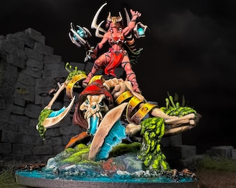 Druid with Skeleton summmon Painted Miniature Dungeons and Dragons DnD RPG Mini Tabletop Pathfinder 5e Pathfinder Painter | Lizielim