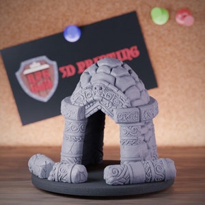 Santuario sagrado de los hombres del norte Diorama en miniatura Terreno Dungeons and Dragons Mini RPG Miniatura de mesa DnD Pintura Pathfinder 5e DnD / AG
