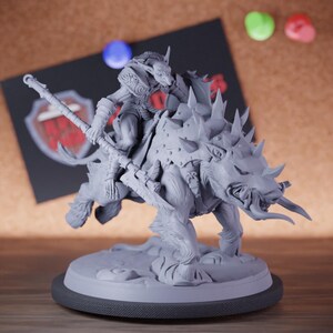 Hobgoblin Rider Miniature Fighter Mini Dungeons and Dragons RPG Tabletop Miniature DnD Painting Pathfinder 5e DnD | AG