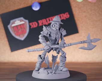 Skeleton Guardian With Epee Miniature Figure - Reaper Bones, 40mm Scale, Resin