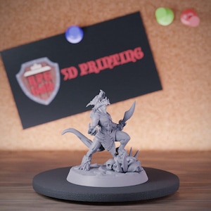 Icewind Kobold Miniature Monster Warrior Dungeons and Dragons Mini RPG Tabletop Miniature DnD Painting Pathfinder 5e DnD | CnP