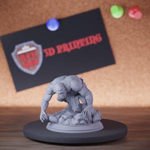 Monster Trogg Miniature Beast Mini Dungeons and Dragons Mini RPG Tabletop Miniature DnD Painting Pathfinder 5e DnD | DmS