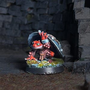 Grung Painted Miniature Dungeons and Dragons DnD RPG Mini Tabletop Pathfinder 5e Pathfinder Painter | Lizielim