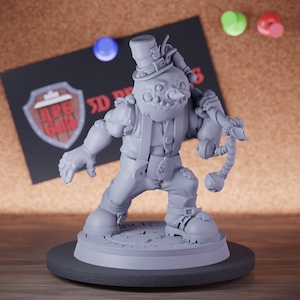 Snowman Orc Miniature Christmas Toy Inspector Monster Mini Dungeons and Dragons RPG Tabletop Miniature DnD Painting Pathfinder 5e DnD | Cnp