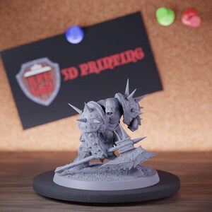Brutal Orc Miniature Barbarian Monster Mini Dungeons and Dragons RPG Tabletop Miniature DnD Painting Pathfinder 5e DnD | Lop