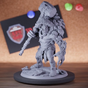 Forest Ogre Miniature Fungoid Overgrown Monster Mini Dungeons and Dragons RPG Tabletop Miniature DnD Painting Pathfinder 5e DnD | LoP
