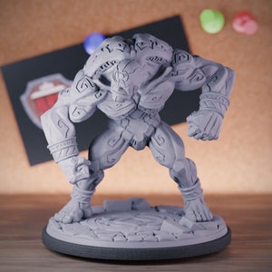 Giant Clay Golem Miniature Golem Mini Dungeons and Dragons Mini RPG Tabletop Miniature DnD Painting Pathfinder 5e DnD | AG