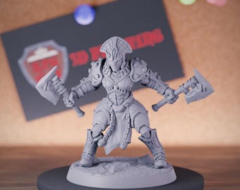 Golem Warrior Miniature Dungeons and Dragons Mini RPG Tabletop Miniature DnD Painting Pathfinder 5e DnD | AG