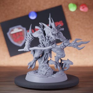 Sahuagin Miniature Sea Creature Mini Dungeons and Dragons Mini RPG Tabletop Miniature DnD Painting Pathfinder 5e DnD | AG