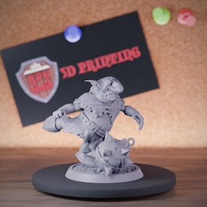 Goblin Morningstar Kicker Miniatura Monstruo Dungeons and Dragons Mini RPG Miniatura de mesa DnD Pintura Pathfinder 5e DnD / LoP