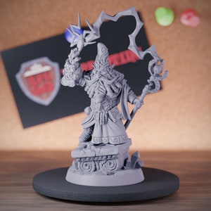 Gnome King Miniature Wizard Mage Dungeons and Dragons Mini RPG Tabletop Miniature DnD Painting Pathfinder 5e DnD | AG