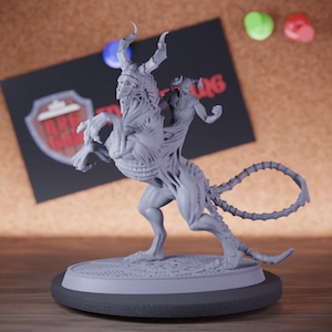 Pit Fiend Miniature Charging Overseer Hell Mini Dungeons and Dragons Mini RPG Tabletop Miniature DnD Painting Pathfinder 5e DnD | Cnp