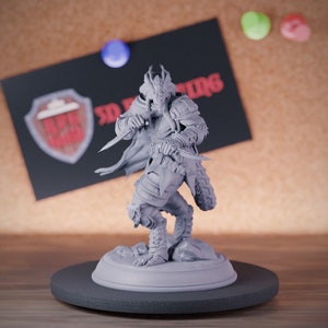 Dragonborn Rogue Miniature Assassin Thief Dungeons and Dragons Mini RPG Tabletop Miniature DnD Painting Pathfinder 5e DnD | DmS