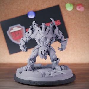 Troll Brute Miniature Monster Dungeons and Dragons Mini RPG Tabletop Miniature DnD Painting Pathfinder 5e DnD | CnP