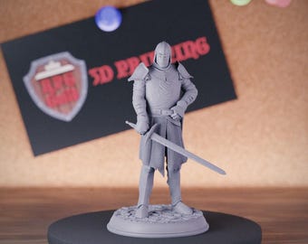 Town Guard Miniature | 28mm-75mm | Resin 3D Printed D&D Pathfinder Mini | DMS