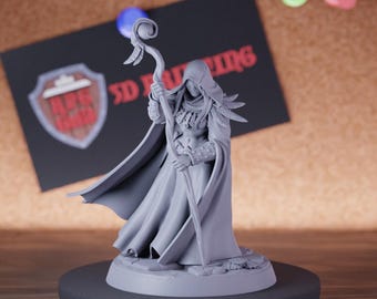 Vrouwelijke druïde miniatuur zusterschap tovenaar Mini Dungeons and Dragons Mini RPG tafelblad miniatuur DnD schilderij Pathfinder 5e DnD | AG