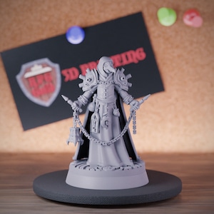Priest of the Night Church Miniature Cultist Dungeons and Dragons Mini RPG Tabletop Miniature DnD Painting Pathfinder 5e DnD | CnP