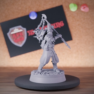 Priest of the Night Church Miniature Crusader Dungeons and Dragons Mini RPG Tabletop Miniature DnD Painting Pathfinder 5e DnD | CnP