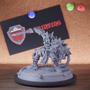 Tiefling Elite Fighter Miniature High Level Mini Dungeons and Dragons Mini RPG Tabletop Miniature DnD Painting Pathfinder 5e DnD | Cnp
