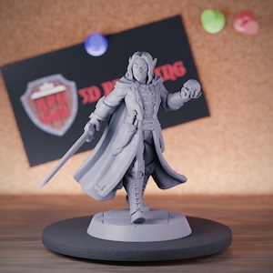 Vampire Fighter Miniature Curse of Strahd Dungeons and Dragons Mini RPG Tabletop Miniature DnD Painting Pathfinder 5e DnD | GM
