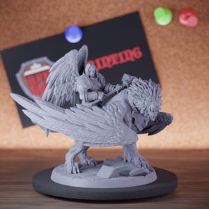 Combattante solaire miniature Cavalière lion ailée Mini donjons et dragons Mini RPG de table Miniature peinture DnD Pathfinder 5e DnD | AG