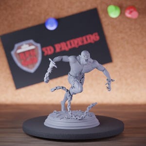 Unpainted Resin Detailed Vampire In Chains Miniature, Fantasy Tabletop Gaming Tabletop Miniature, Monster D&D Miniature | DMS