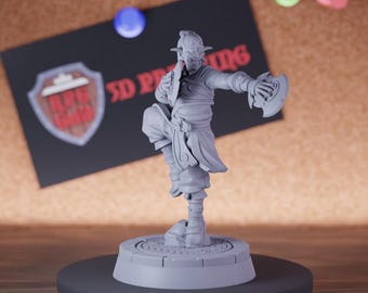 Cymbal Master Bard Miniature Masked Mini Dungeons and Dragons Mini RPG Tabletop Miniature DnD Painting Pathfinder 5e DnD | Cnp