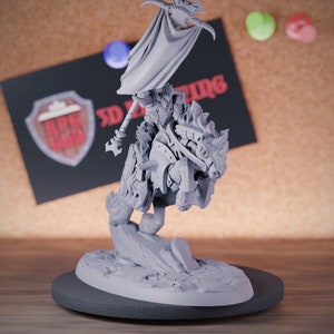 Dark Knight Heavy Charger Miniature Dungeons and Dragons Mini RPG Tabletop Miniature DnD Painting Pathfinder 5e DnD | CnP