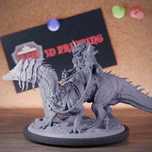 Lizardfolk Raider Miniature Boss Monster Mini Dungeons and Dragons Mini RPG Tabletop Miniature DnD Painting Pathfinder 5e DnD | LoP