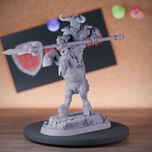 Centaur Miniature Spearman Warrior Monster Mini Dungeons and Dragons Mini RPG Tabletop Miniature DnD Painting Pathfinder 5e DnD | DB