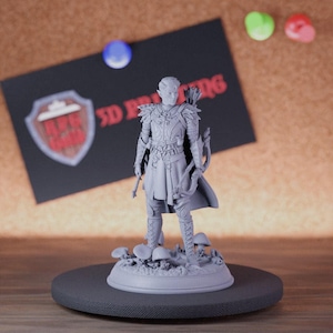 Drow Archer Miniature Hunter Mini Dungeons and Dragons Mini RPG Tabletop Miniature D&D Painting Pathfinder 5e DnD / DmS