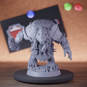 Bärenvolk Barbar Miniature Dungeons and Dragons Mini RPG Tabletop Miniatur DnD Gemälde Pathfinder 5e DnD | PF