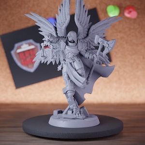 Angel of Justice Miniature Celestial Warrior Mini Dungeons and Dragons RPG Tabletop Miniature DnD Painting Pathfinder 5e DnD | AG