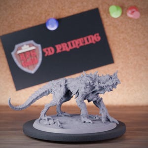 Hell Hound Lurker Miniature Demon Fiend Mini Dungeons and Dragons Mini RPG Tabletop Miniature DnD Painting Pathfinder 5e DnD | LoP